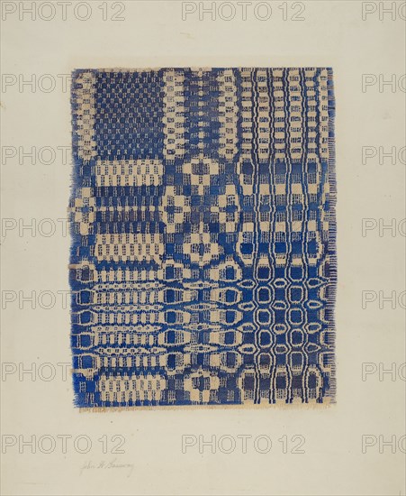 Woven Coverlet, c. 1940.