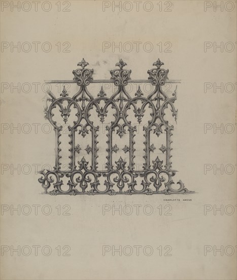 Cast Iron Fence, c. 1937.