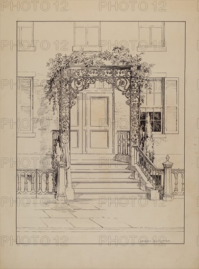 Cast Iron Porch, c. 1936.