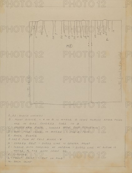 Dress (Pattern), c. 1936.