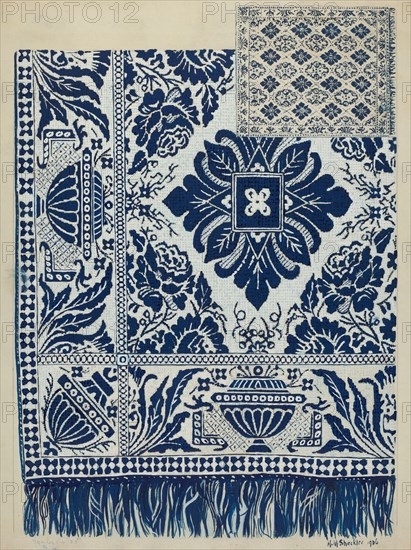 Handwoven Coverlet, 1936.