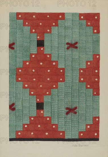 Log Cabin Quilt, c. 1941.