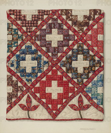 Patchwork Quilt, c. 1938.