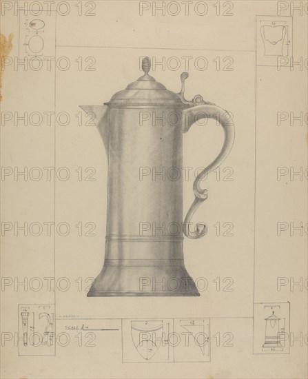 Pewter Flagon, 1935/1942.