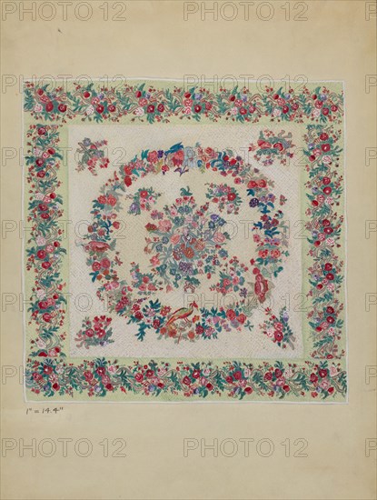 Applique Quilt, 1935/1942.