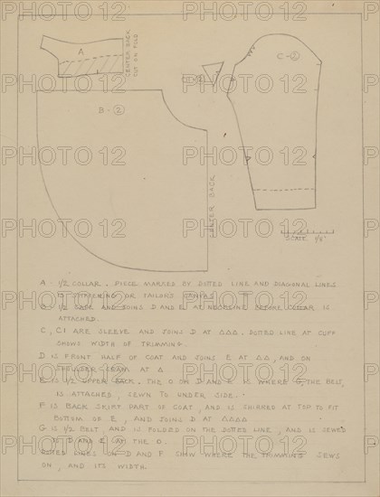 Coat (Pattern), 1935/1942.