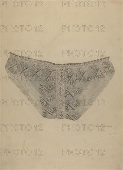 Cutwork Lace Bib, c. 1938.