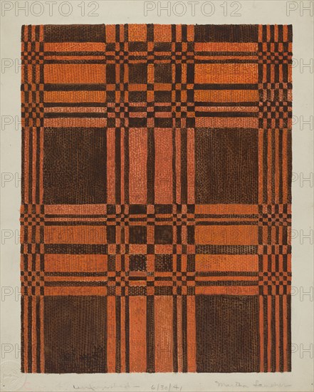 Woven Coverlet, 1935/1942.