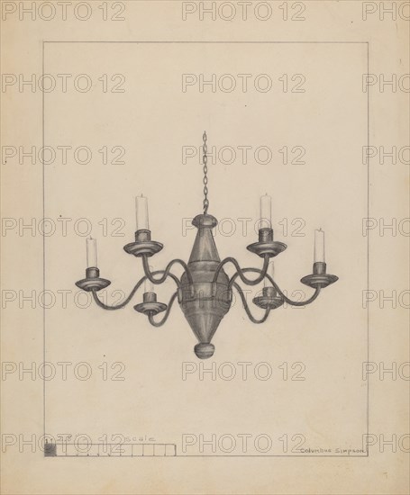 Candle Chandelier, c. 1936.