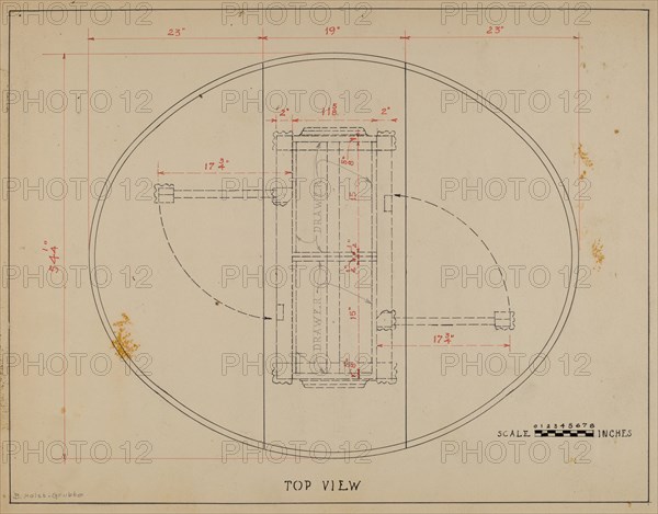 Gate-legged Table, c. 1937.