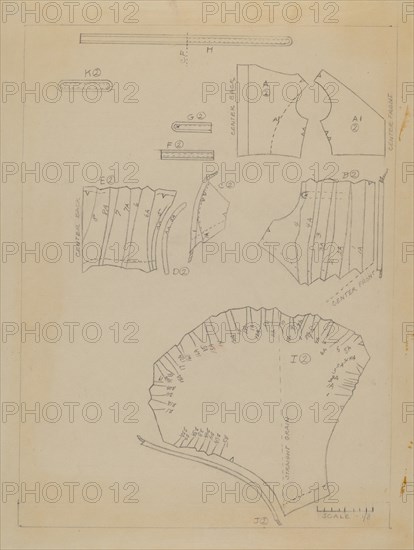 Pattern for Dress, c. 1936.