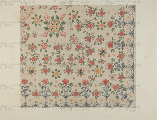 Printed Bedspread, c. 1938.