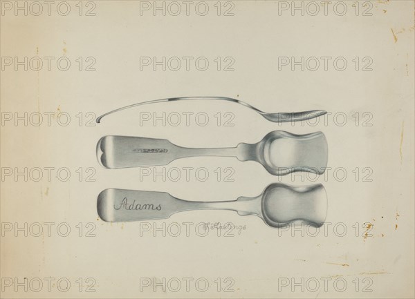 Silver Salt Spoon, c. 1937.