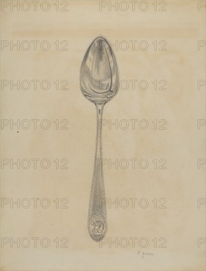 Silver Soup Spoon, c. 1936.