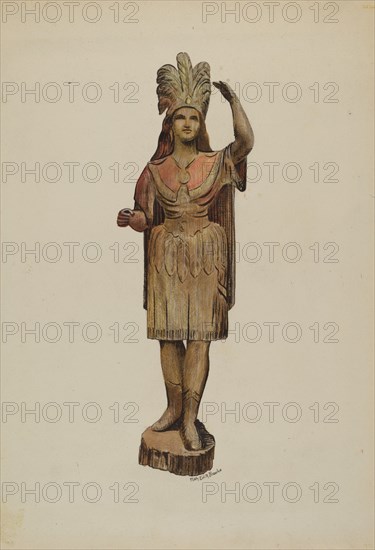 Cigar Store Indian, c. 1942.