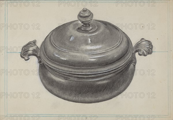 Pewter Soup Tureen, c. 1936.