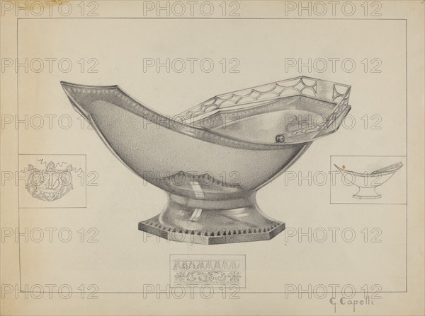 Silver Cake Basket, c. 1936.