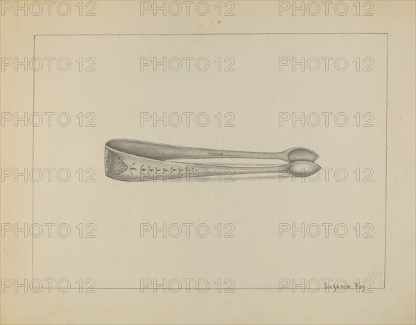 Silver Sugar Tongs, c. 1936.