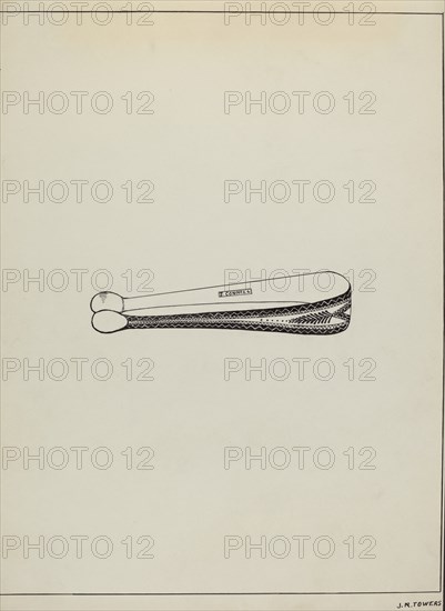 Silver Sugar Tongs, c. 1936.