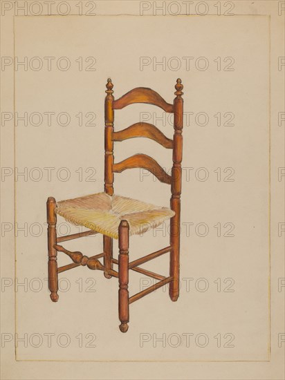 Straw Bottom Chair, c. 1936.