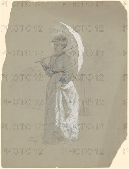 Woman with Parasol, c. 1870.