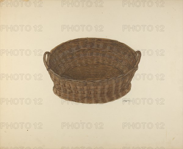 Zoar Sewing Basket, c. 1938.