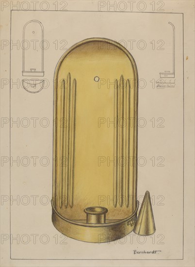 Brass Candle Holder, c. 1936.