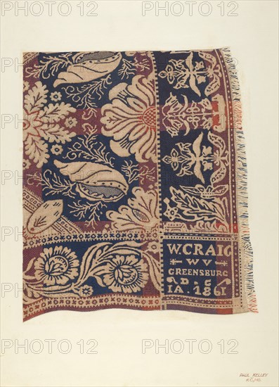 Jacquard Coverlet, 1935/1942.