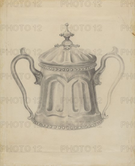 Pewter Sugar Bowl, 1935/1942.