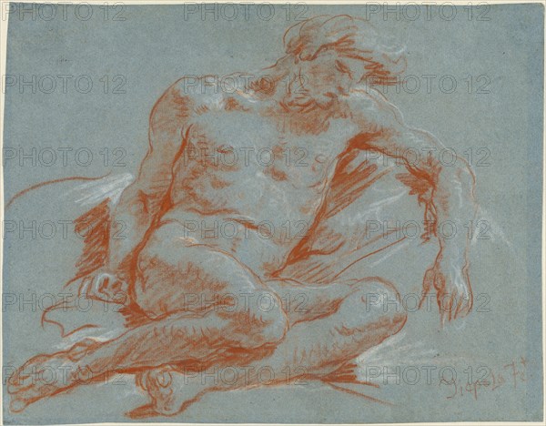 A Seated Male Nude, 1752/1753.