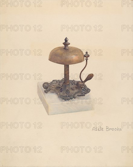 Cast Iron Table Bell, c. 1941.