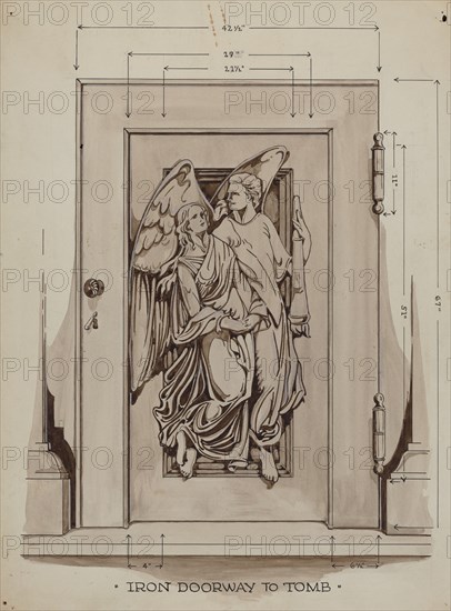 Iron Doorway to Tomb, c. 1936.