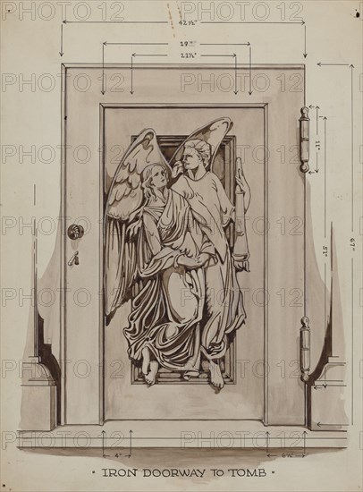 Iron Doorway to Tomb, c. 1936.