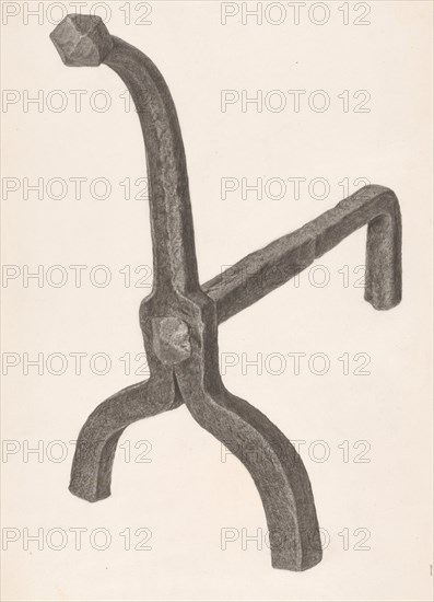 Andiron (one of pair), c. 1939.