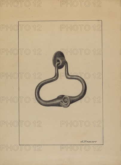 Door Pull and Knocker, c. 1936.