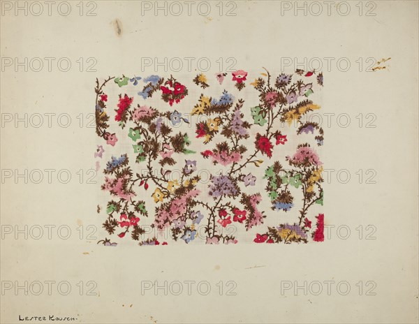 Flowered Challis Gown, c. 1940.