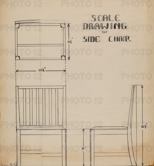 Side Chair (one of pair), 1937.