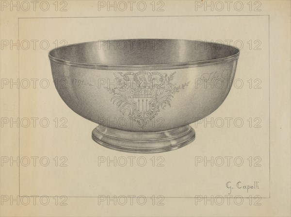 Silver Baptismal Bowl, c. 1936.
