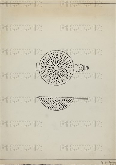 Silver Punch Strainer, c. 1936.