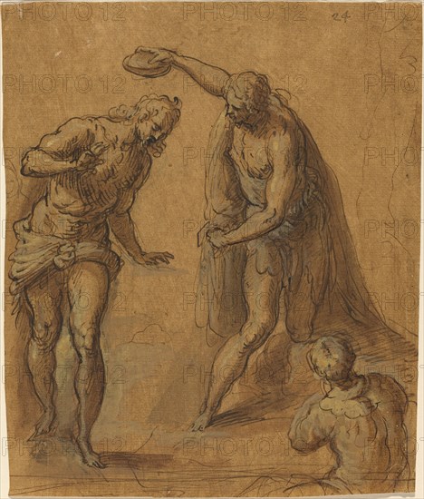 Sketch for a Baptism of Christ.