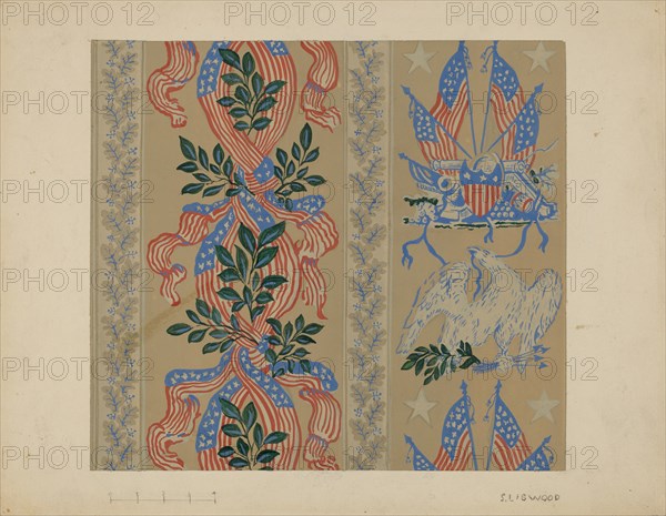 Wall Paper and Border, c. 1937.