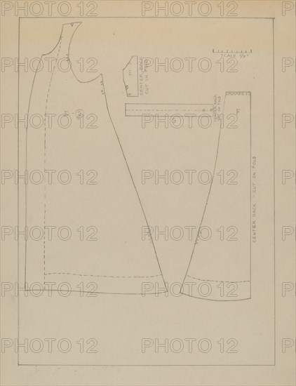 Woman's Coat (Pattern), c. 1937.