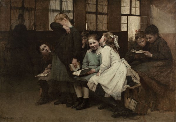 En retenue, c.1888. In detention.