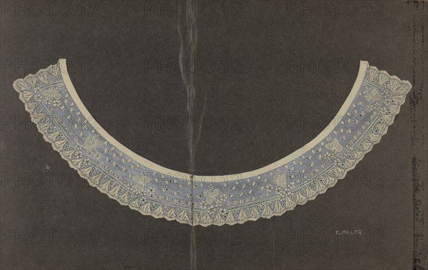 Embroidered Linen Collar, c. 1937.