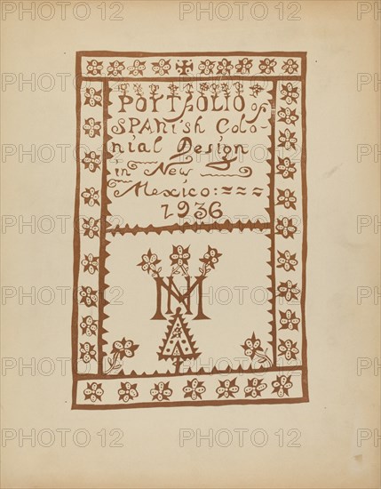 Tile Page for Portfolio, 1935/1942.