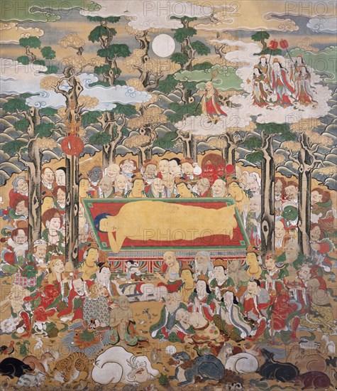 Extinction of the Buddha (nehan-zu).