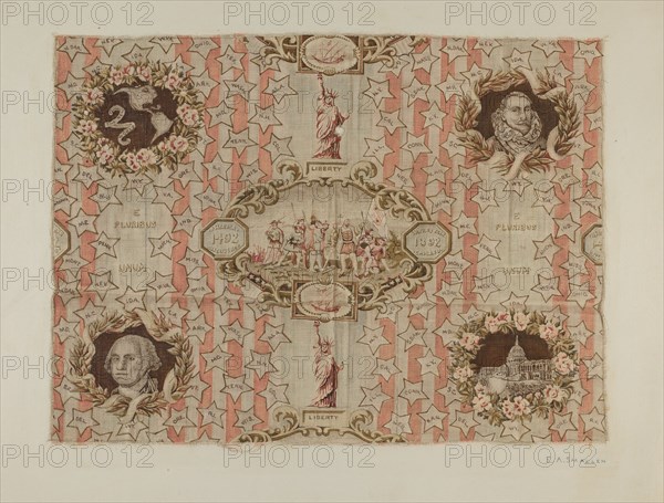 Historical Printed Textile, c. 1940.