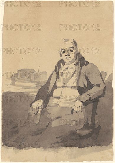 Man Holding a Book [recto], c. 1815.