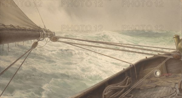 Stern of the Alda, rough seas, 1905.