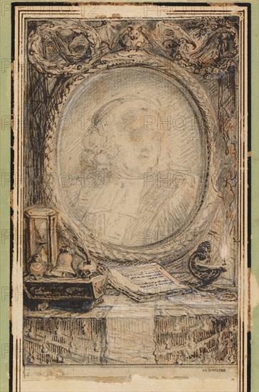 Allegorical Frame with a Bat, c. 1769.